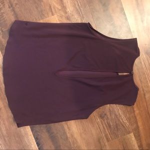 LULULEMON Maroon High Neck tank with slit back